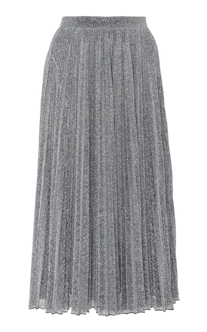 Philosophy Di Lorenzo Serafini Lurex Pleated Skirt
