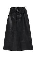 Proenza Schouler White Label Belted Leather Midi Skirt