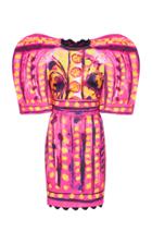 Moda Operandi Moschino Exaggerated Sleeve Printed Scuba Dress Size: 38