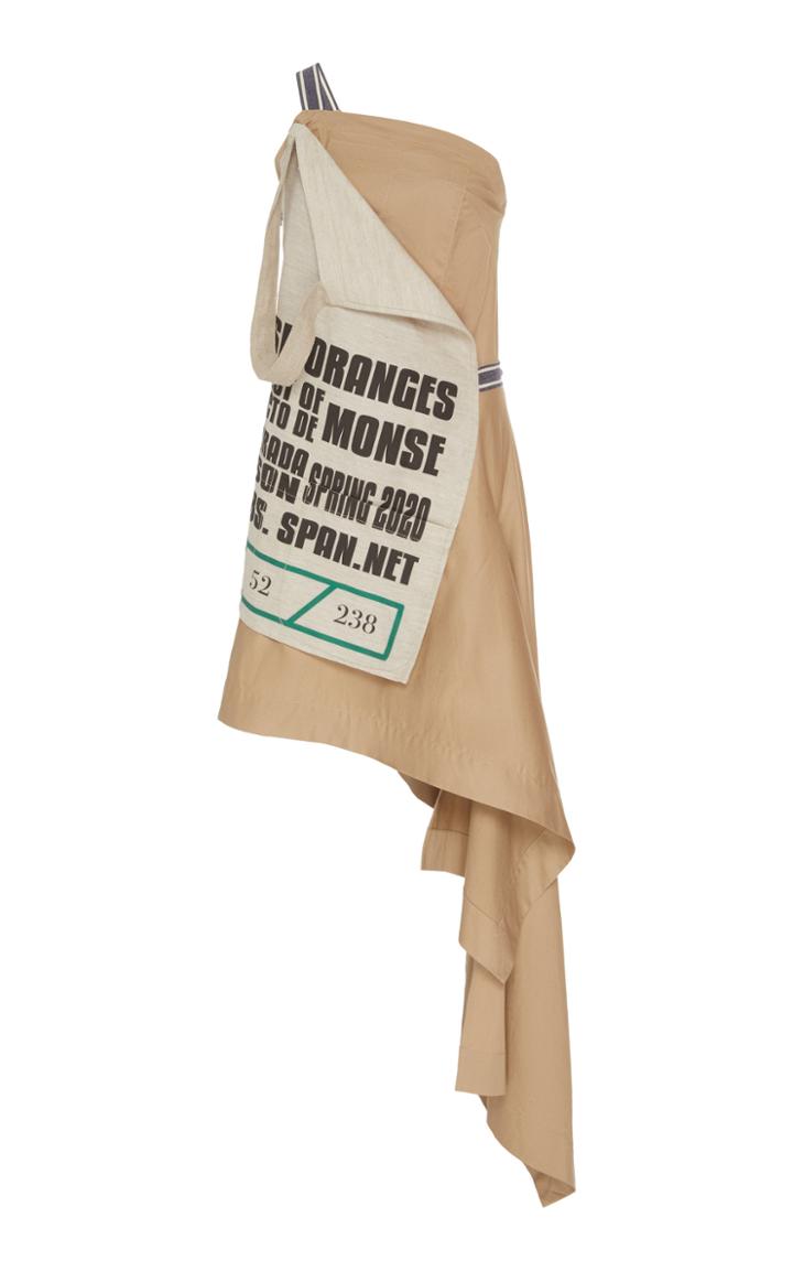 Moda Operandi Monse Asymmetric Printed Cotton-blend Dress Size: 0