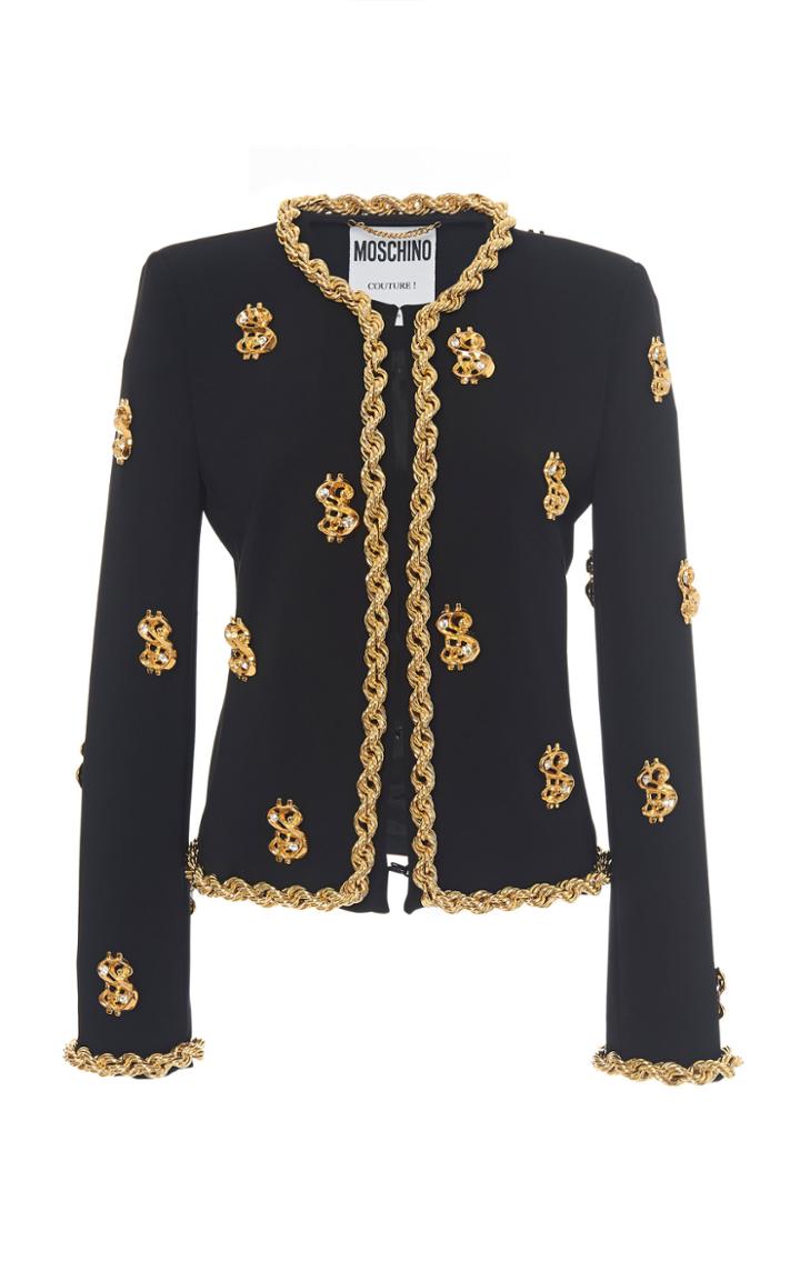 Moschino Currency-embellished Chanel Jacket