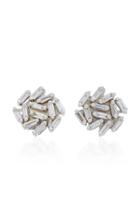 Suzanne Kalan 18k White Gold Diamond Earrings