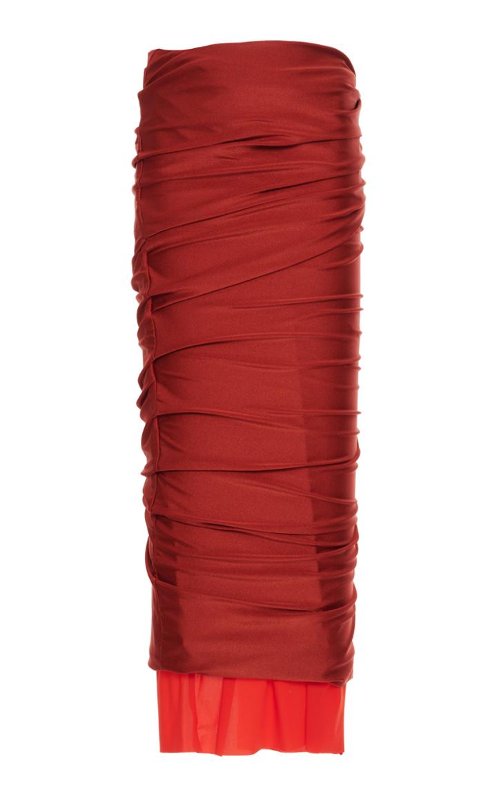 Moda Operandi Acne Studios Esra Layered Draped Stretch-jersey Midi Skirt