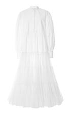 Moda Operandi Valentino Tiered Cotton-blend Midi Dress Size: 36