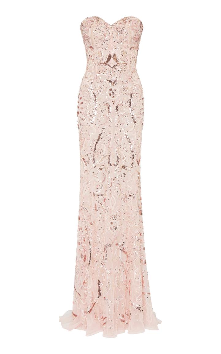Moda Operandi Zuhair Murad Sequin Embellished Sweetheart Organza Gown Size: 32
