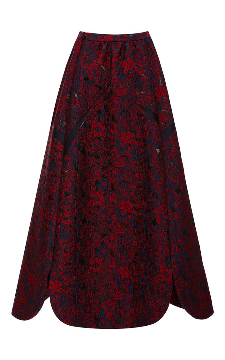 Zac Posen Novelty Jacquard A-line Skirt