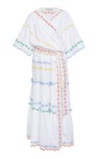 Tory Burch Scallop Embroidered Wrap Dress