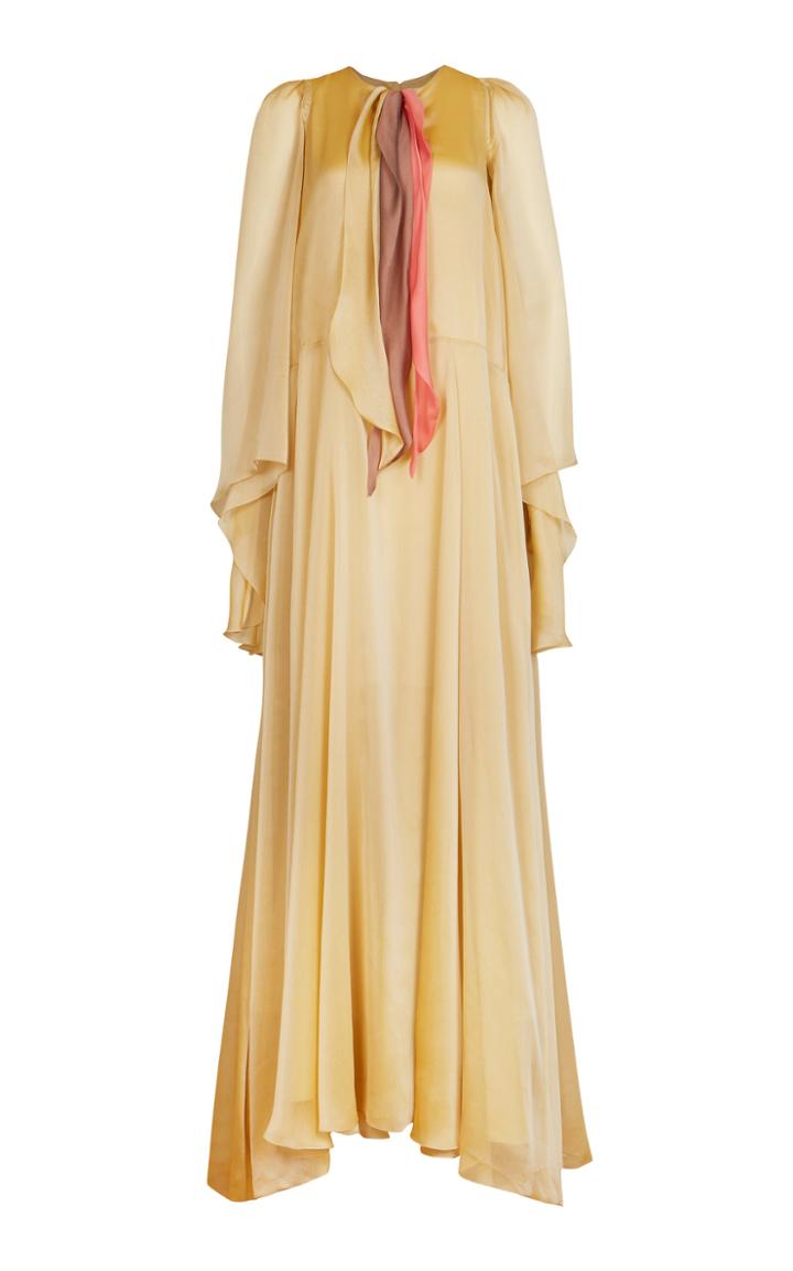 Lana Mueller Lindiwe Draped Chiffon Gown