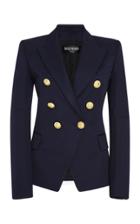 Balmain Tailored Double-breasted Wool Blazer Size: 34