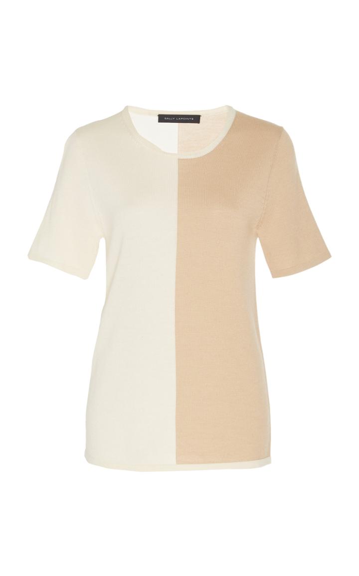 Moda Operandi Sally Lapointe Colorblocked Wool-blend Top Size: M