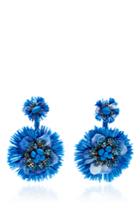 Ranjana Khan Blue Drop Flower Fan Earrings