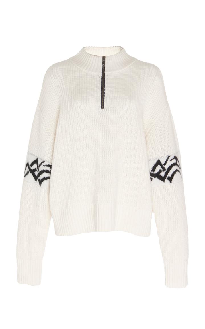 Wynn Hamlyn Chrystal Voyager Zip-detailed Wool Sweater