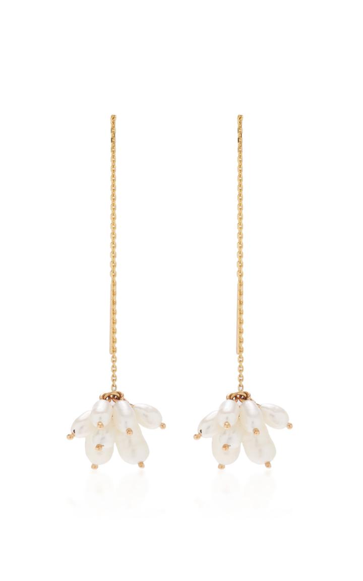 Wwake Cloudburst Gold And Pearl Earring
