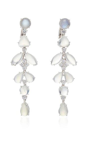 Nina Runsdorf Diamond And Moonstone Earrings