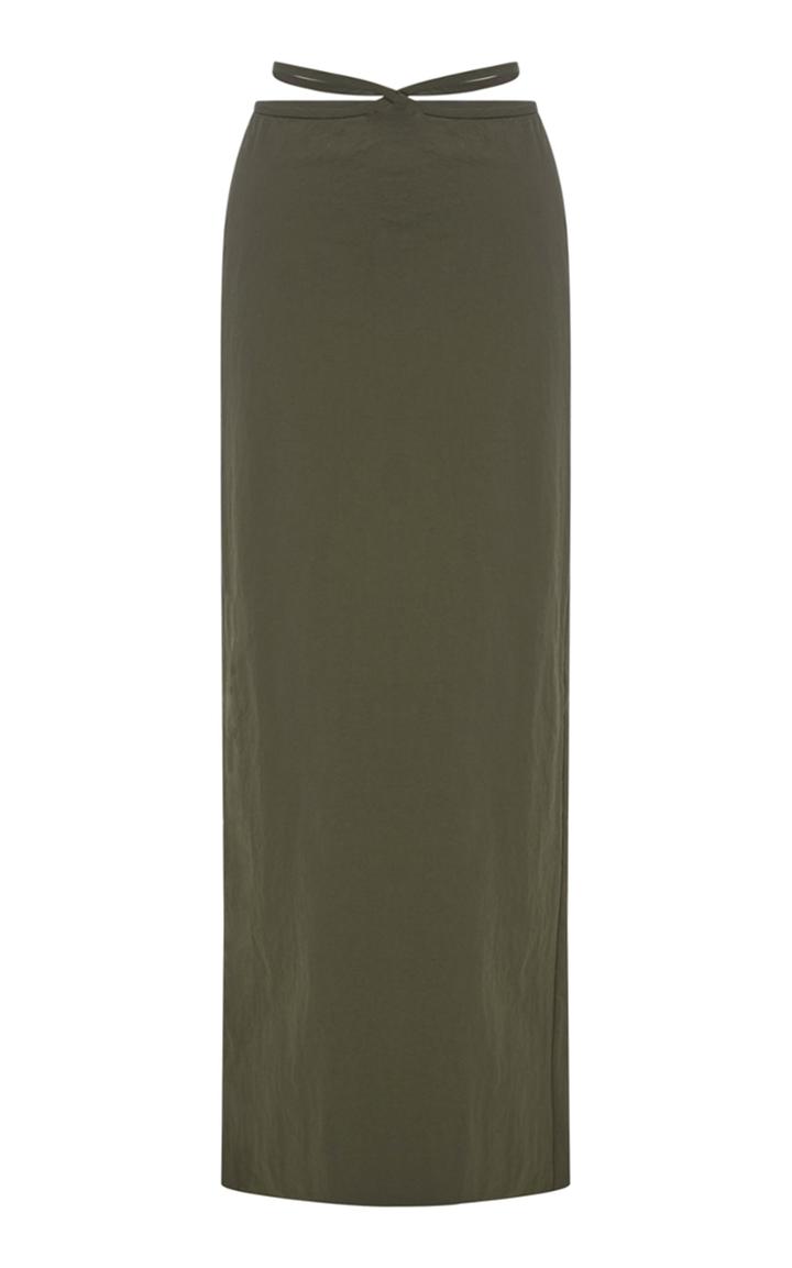 Christopher Esber Tie-detailed Cutout Crepe Midi Skirt Size: 6