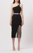 Moda Operandi David Koma Crystal-embellished Crepe Midi Wrap Skirt