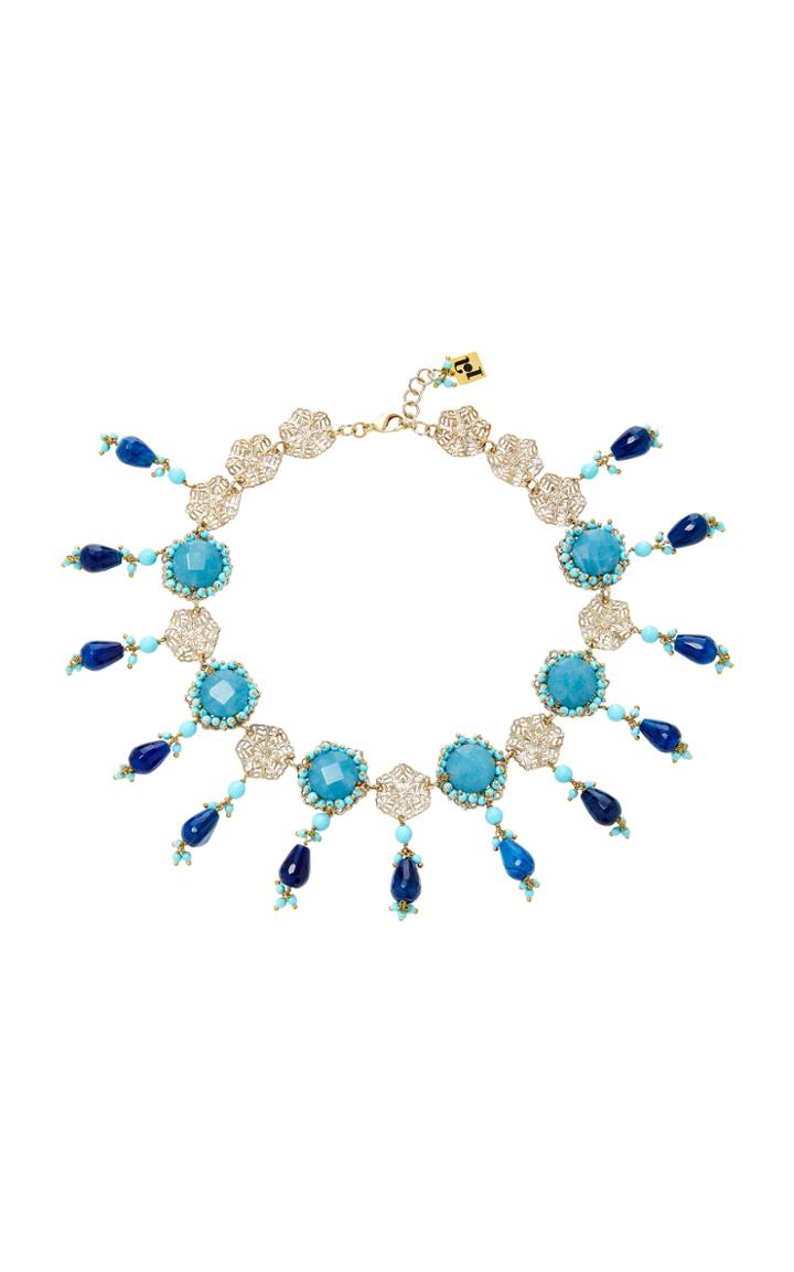 Rosantica Gold-tone Brass Turquoise Necklace