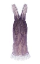 Marchesa Ruffle-trimmed Embellished Organza Sleeveless Dress
