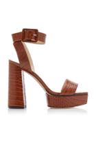 Jimmy Choo Jax Croc-effect Platform Sandals