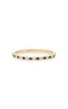 Ef Collection 14k Gold Diamond And Sapphire Eternity Ring
