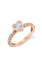 Moda Operandi Shay 18k Rose Gold Solitaire Heart Pinky Ring