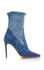 Monse Denim Fray Bootie