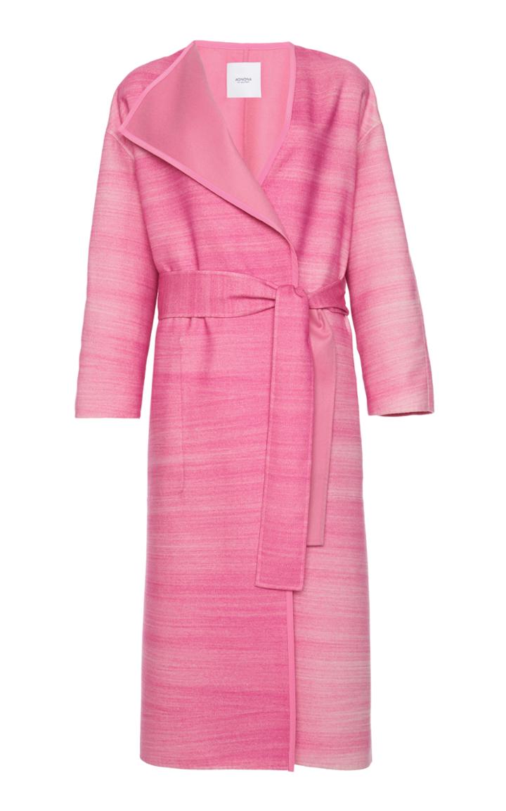 Agnona Painting Print On Century Cashmere Single Reverse Coat