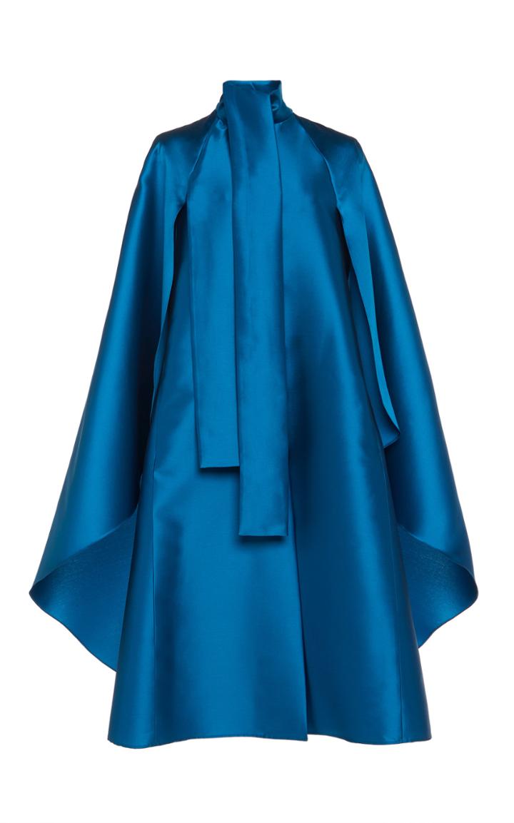 Moda Operandi Alberta Ferretti Draped Mikado Long Jacket