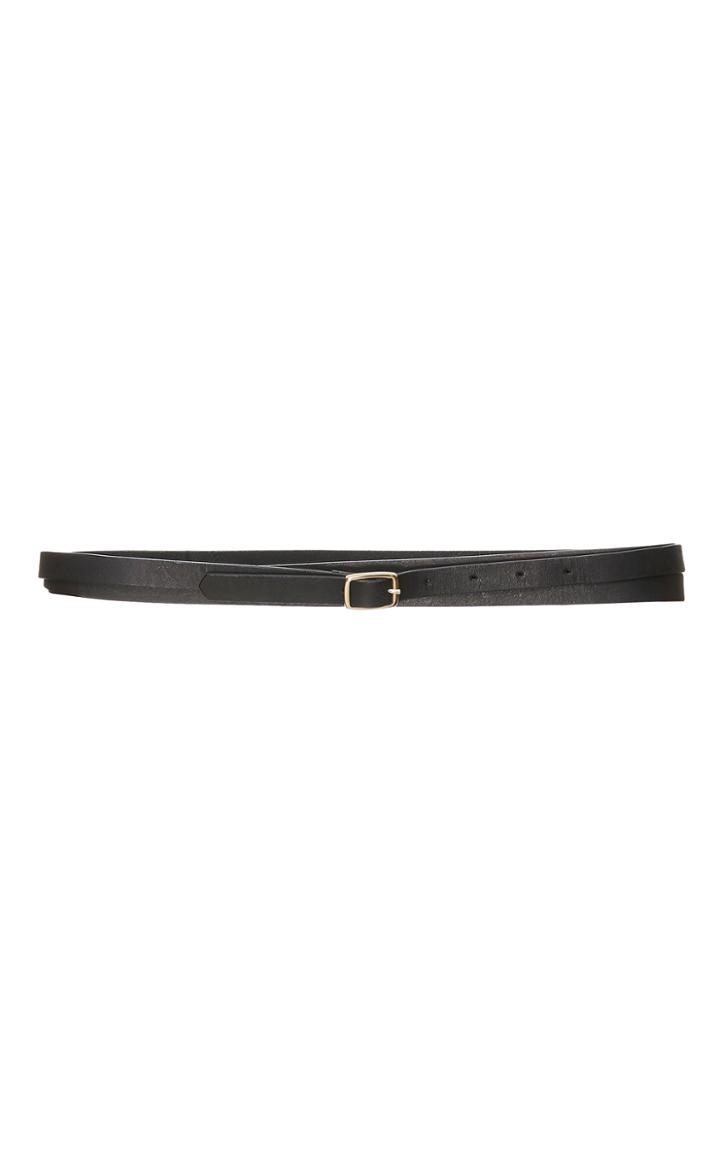 Co Calf Leather Wrap Belt