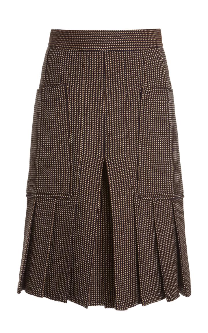 Moda Operandi Victoria Beckham Pleated Checked Culottes