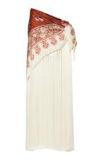 Johanna Ortiz Light My Fire Fringed Printed Silk-satin Pareo