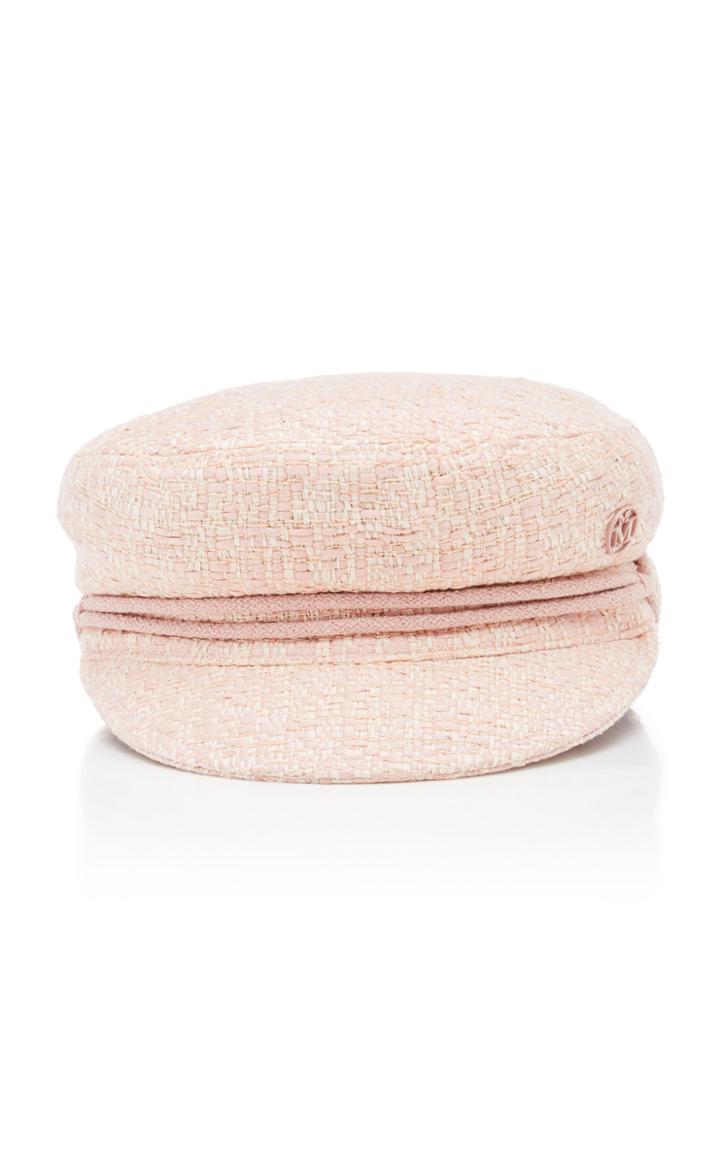 Maison Michel Abby Silk-blend Tweed Cap Size: M