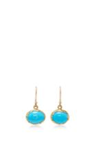 Annette Ferdinandsen 18k Gold Turquoise Egg Earrings