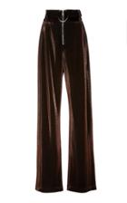 Sally Lapointe Metallic Jersey High-rise Wide-leg Pants