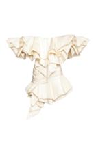 Alexandre Vauthier Off-the -shoulder Ruffle Dress