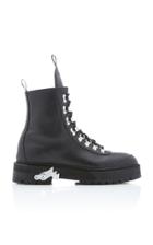 Off-white C/o Virgil Abloh Textured-leather Ankle Boots Size: 40