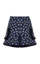 Razan Alazzouni Mink Trimmed Shorts