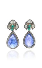 Amrapali Multi Stone Blue Drop Earrings