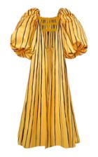 Moda Operandi Moschino Striped Puffed Sleeve Cape-effect Satin Coat Size: 36