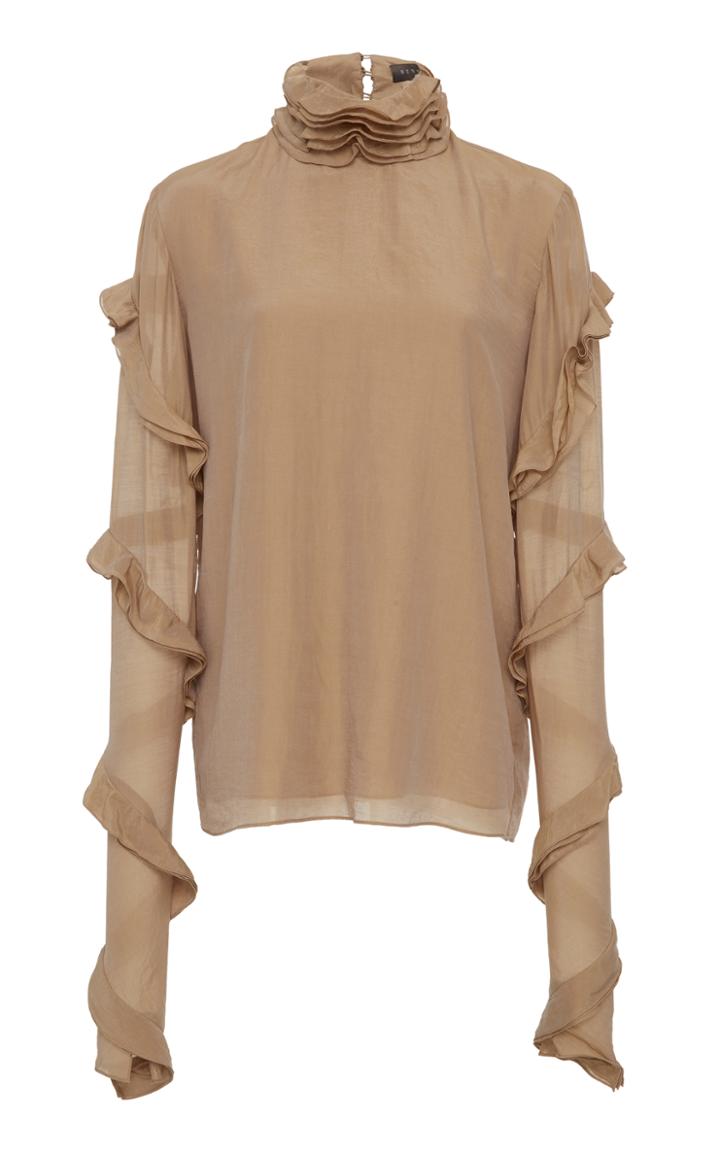 Hensely Long Sleeve Ruffle Blouse