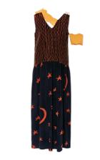 Maki Oh Mixed Adire Illusion Strap Shift Dress
