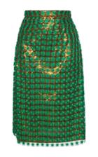 Marco De Vincenzo 3d Embellished Pencil Skirt