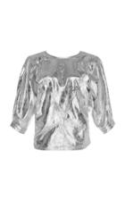 Isabel Marant Nolaz Metallic Leather Top