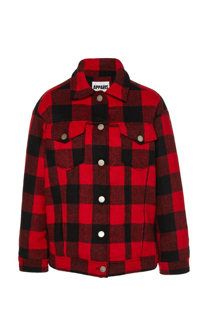 Apparis Kelly Buffalo Check Short Coat