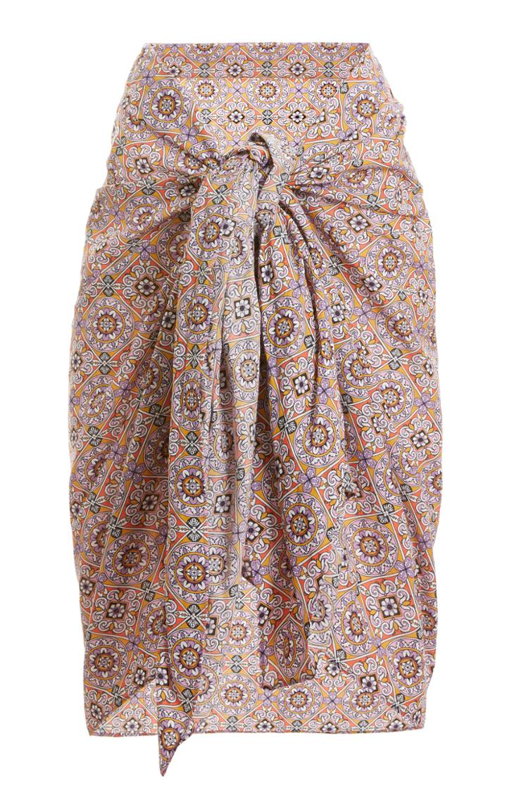 Rujuta Sheth Printed Tie-front Cotton Pareo