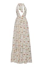 Agua By Agua Bendita Oliva Mariposario Maxi Dress