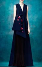 Delpozo Sleeveless Gown With Front Bow