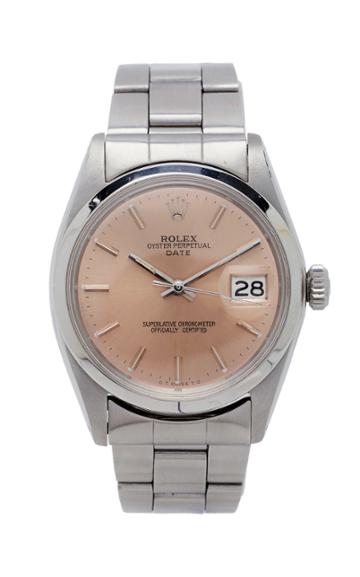 Vintage Watches Rolex Date Salmon Dial