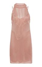Cushnie Open-knit Silk Mini Dress