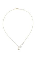 Meira T 14k Gold Diamond Moon Necklace